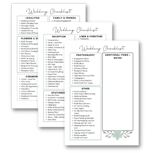 Wedding Planning Binder Printable
